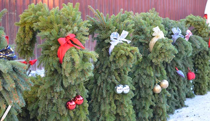 Granbockar på Nora julmarknad